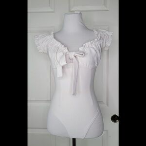 White Fox Boutique bodysuit off the shoulders top